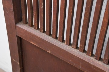 アンティーク建具　明治から大正期　繊細な格子が美しい幅狭格子扉1枚　(R-086553)