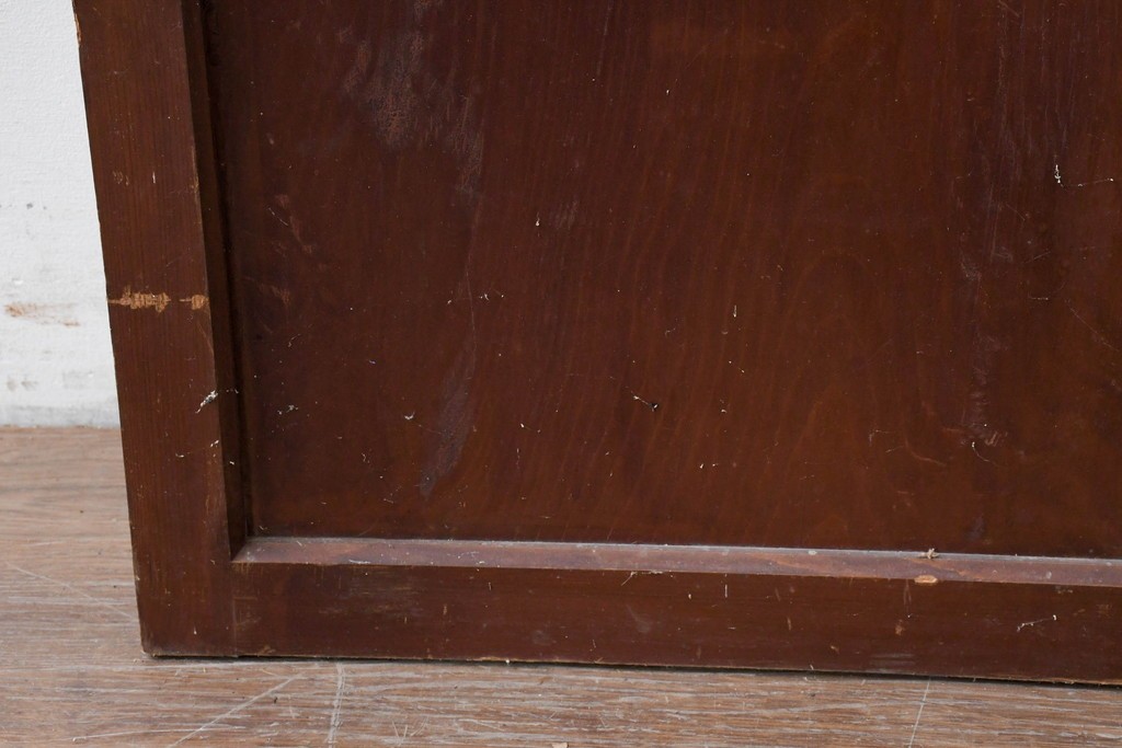 アンティーク建具　明治から大正期　繊細な格子が美しい幅狭格子扉1枚　(R-086553)