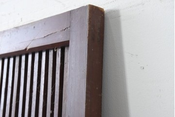 アンティーク建具　明治から大正期　繊細な格子が美しい幅狭格子扉1枚　(R-086553)