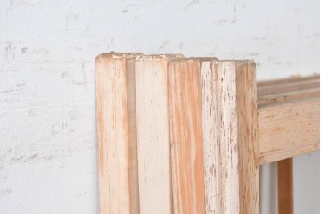 ヴィンテージ建具　昭和後期　上品な桟組みが引き立つ幅狭タイプの雪見障子戸4枚セット　(R-086556)