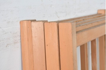 ヴィンテージ建具　昭和後期　上品な桟組みが引き立つ幅狭タイプの雪見障子戸4枚セット　(R-086557)