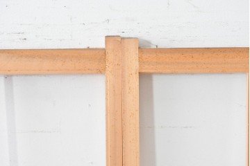 ヴィンテージ建具　昭和後期　上品な桟組みが引き立つ雪見障子戸4枚セット　(R-086560)