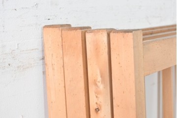 ヴィンテージ建具　昭和後期　上品な桟組みが引き立つ雪見障子戸4枚セット　(R-086560)