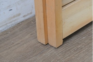 ヴィンテージ建具　昭和後期　上品な桟組みが引き立つ雪見障子戸2枚セット　(R-086561)