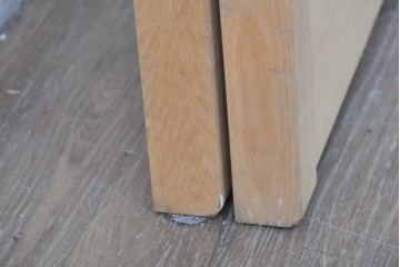 ヴィンテージ建具　昭和後期　上品な桟組みが引き立つ雪見障子戸2枚セット　(R-086562)