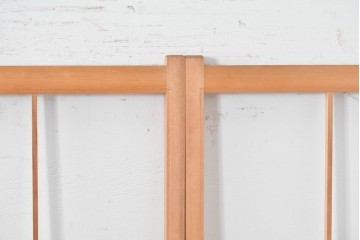 ヴィンテージ建具　昭和後期　上品な桟組みが引き立つ雪見障子戸4枚セット　(R-086564)