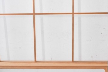 ヴィンテージ建具　昭和後期　上品な桟組みが引き立つ雪見障子戸4枚セット　(R-086564)