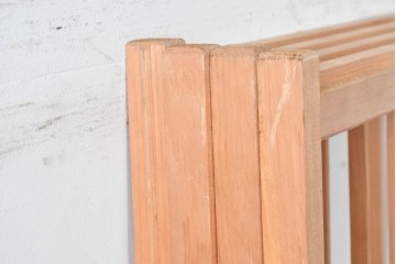 ヴィンテージ建具　昭和後期　上品な桟組みが引き立つ雪見障子戸4枚セット　(R-086564)