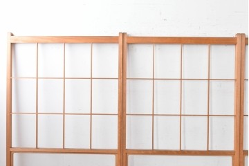 ヴィンテージ建具　昭和後期　上品な桟組みが引き立つ雪見障子戸4枚セット　(R-086568)