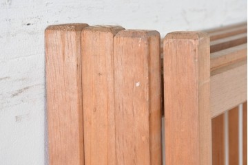 ヴィンテージ建具　昭和後期　上品な桟組みが引き立つ雪見障子戸4枚セット　(R-086568)