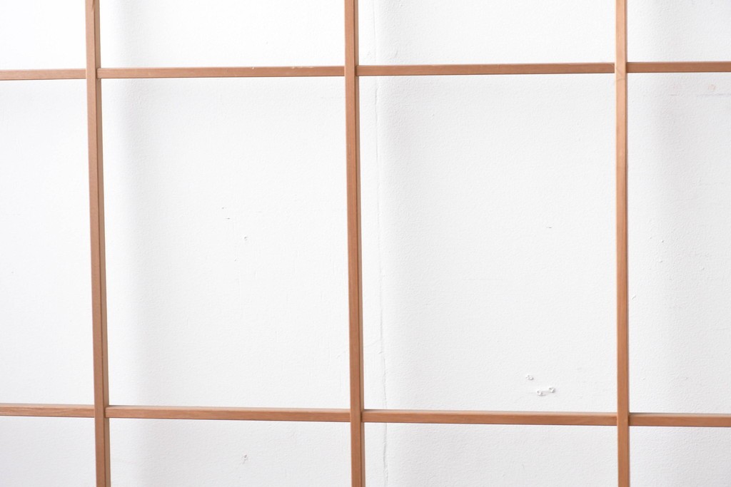 ヴィンテージ建具　昭和後期　上品な桟組みが引き立つ雪見障子戸4枚セット　(R-086569)