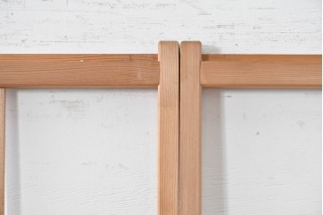 ヴィンテージ建具　昭和後期　秋田杉　温かみのある木味が魅力の雪見障子戸4枚セット　(R-086572)