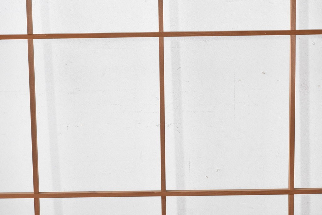 ヴィンテージ建具　昭和後期　秋田杉　温かみのある木味が魅力の雪見障子戸4枚セット　(R-086574)