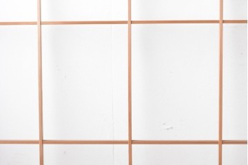 ヴィンテージ建具　昭和後期　明るい木色とすっきりとした格子が魅力の障子戸4枚セット　(R-086576)