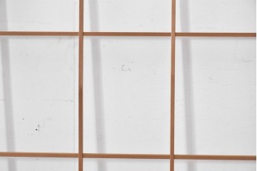 ヴィンテージ建具　昭和後期　明るい木色とすっきりとした格子が魅力の障子戸4枚セット　(R-086578)