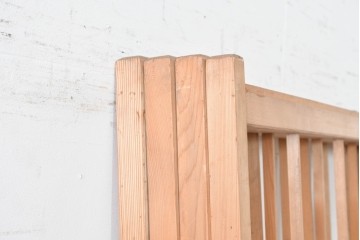 ヴィンテージ建具　昭和後期　明るい木色とすっきりとした格子が魅力の障子戸4枚セット　(R-086580)