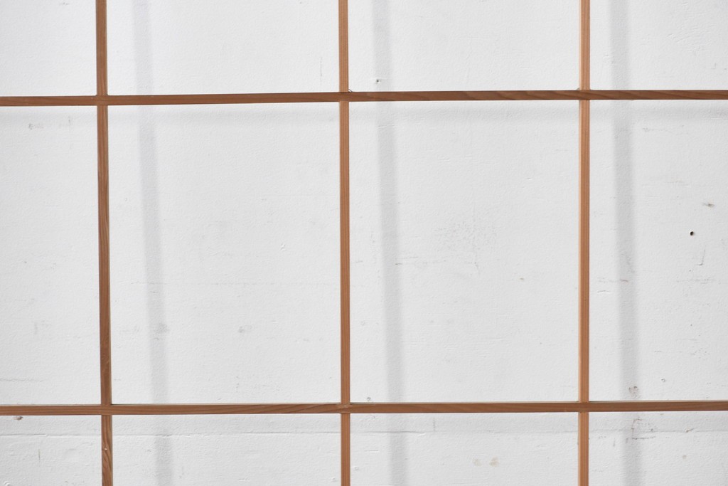 ヴィンテージ建具　昭和後期　シンプルで取り入れやすい障子戸2枚セット　(R-086581)