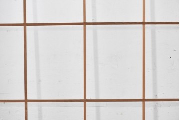 ヴィンテージ建具　昭和後期　シンプルで取り入れやすい障子戸2枚セット　(R-086581)