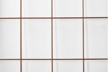 ヴィンテージ建具　昭和後期　シンプルな升目デザインの障子戸2枚セット　(R-086582)