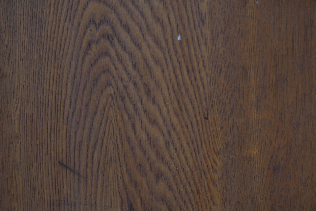 アンティーク建具　昭和初期　大正ロマン　繊細な模様が浮かぶプレスガラス入りの木製ドア1枚　(R-086593)