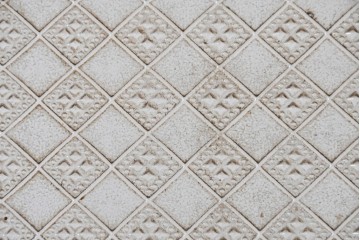 アンティーク建具　昭和初期　大正ロマン　繊細な模様が浮かぶプレスガラス入りの木製ドア1枚　(R-086593)