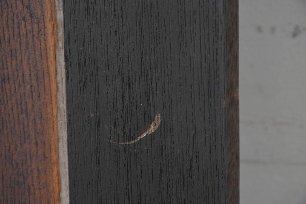 アンティーク建具　昭和初期　大正ロマン　繊細な模様が浮かぶプレスガラス入りの木製ドア1枚　(R-086593)