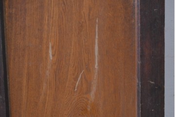 アンティーク建具　昭和初期　大正ロマン　異なる木色のコントラストが目を引く引き戸1枚　(R-086594)