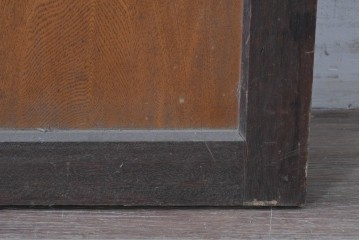 アンティーク建具　昭和初期　大正ロマン　異なる木色のコントラストが目を引く引き戸1枚　(R-086594)
