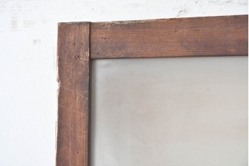 アンティーク建具　大正から昭和初期　大正ロマン　素朴な木味が魅力のガラス扉1枚　(R-086596)