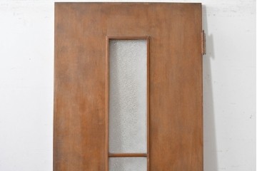 ヴィンテージ建具　昭和中期　温もりある木味のシンプルなドア1枚　(R-086597)