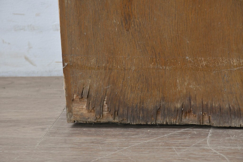 ヴィンテージ建具　昭和中期　温もりある木味のシンプルなドア1枚　(R-086597)