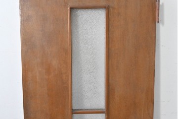 ヴィンテージ建具　昭和中期　温もりある木味のシンプルなドア1枚　(R-086597)
