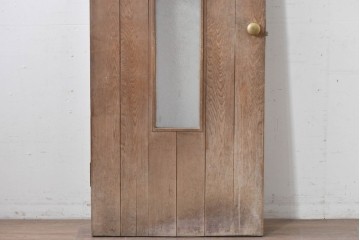 ヴィンテージ建具　昭和中期　温もりある木味のシンプルなドア1枚　(R-086597)
