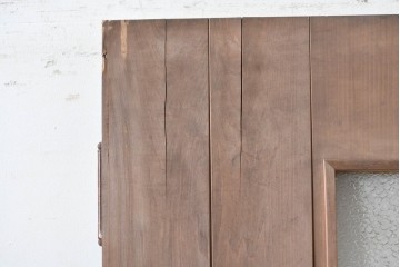 ヴィンテージ建具　昭和中期　温もりある木味のシンプルなドア1枚　(R-086597)