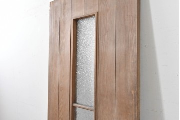 ヴィンテージ建具　昭和中期　温もりある木味のシンプルなドア1枚　(R-086597)