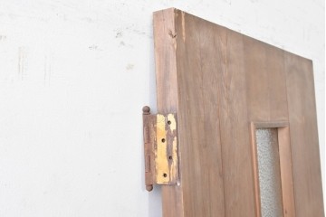 ヴィンテージ建具　昭和中期　温もりある木味のシンプルなドア1枚　(R-086597)