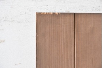 ヴィンテージ建具　昭和中期　ガラス入り　素朴な木味が魅力的な幅狭タイプのドア1枚　(R-086598)