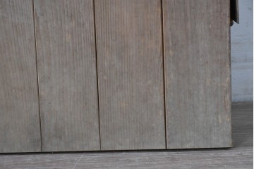 ヴィンテージ建具　昭和中期　ガラス入り　素朴な木味が魅力的な幅狭タイプのドア1枚　(R-086598)