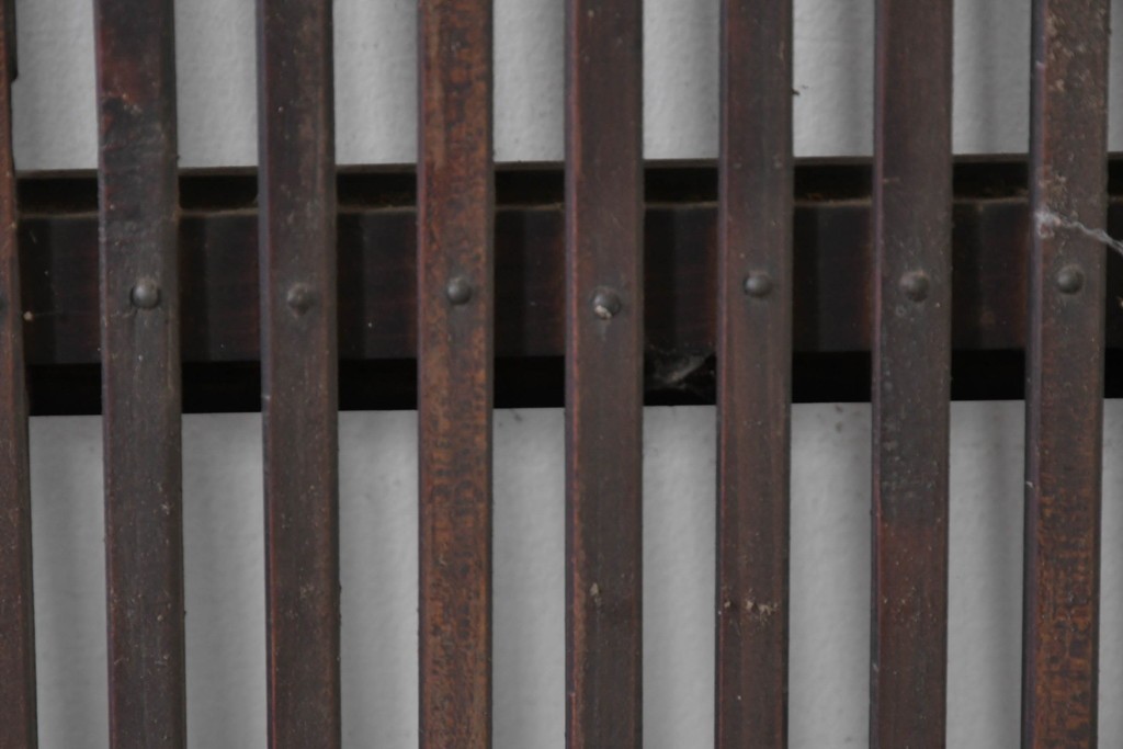 和製アンティーク　大正期から昭和初期　すっきりとした幅狭格子戸4枚セット　(R-086599)