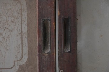 和製アンティーク　大正期から昭和初期　すっきりとした幅狭格子戸4枚セット　(R-086599)