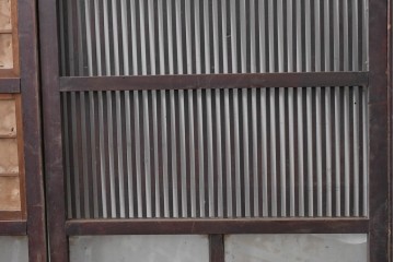 和製アンティーク　大正期から昭和初期　すっきりとした幅狭格子戸4枚セット　(R-086599)