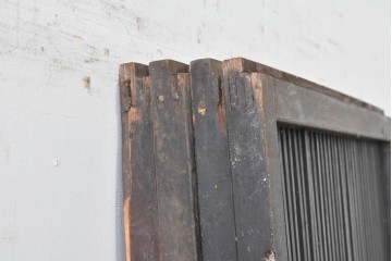 和製アンティーク　大正期から昭和初期　すっきりとした幅狭格子戸4枚セット　(R-086599)