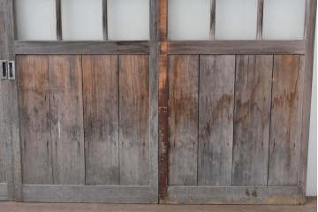 ヴィンテージ建具　昭和後期　背の高いガラス戸4枚セット　(R-086600)