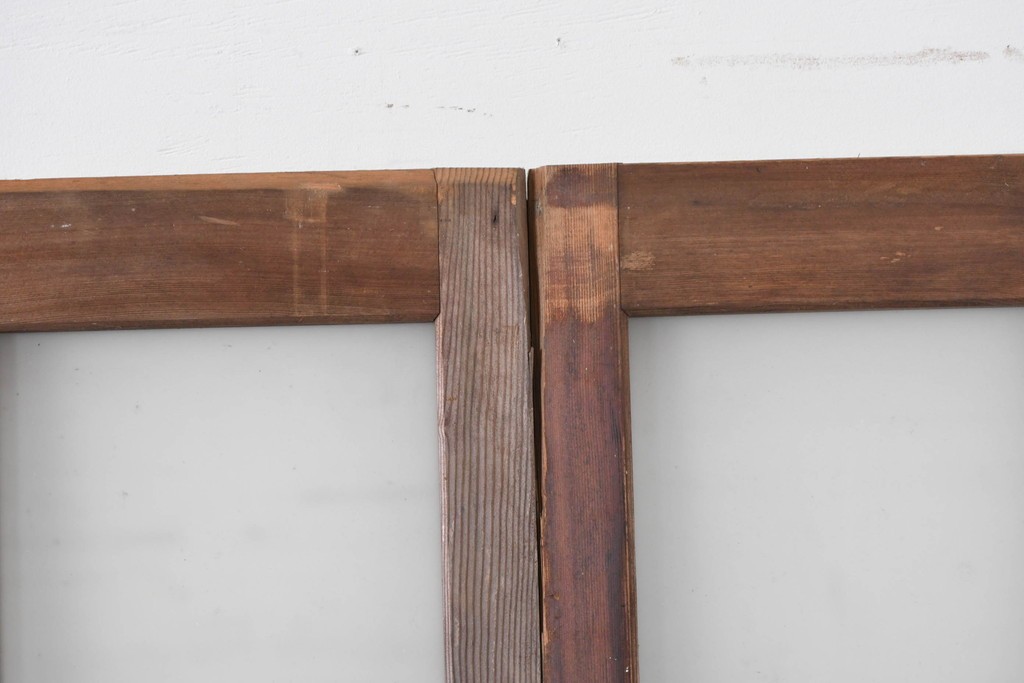 ヴィンテージ建具　昭和後期　背の高いガラス戸4枚セット　(R-086600)