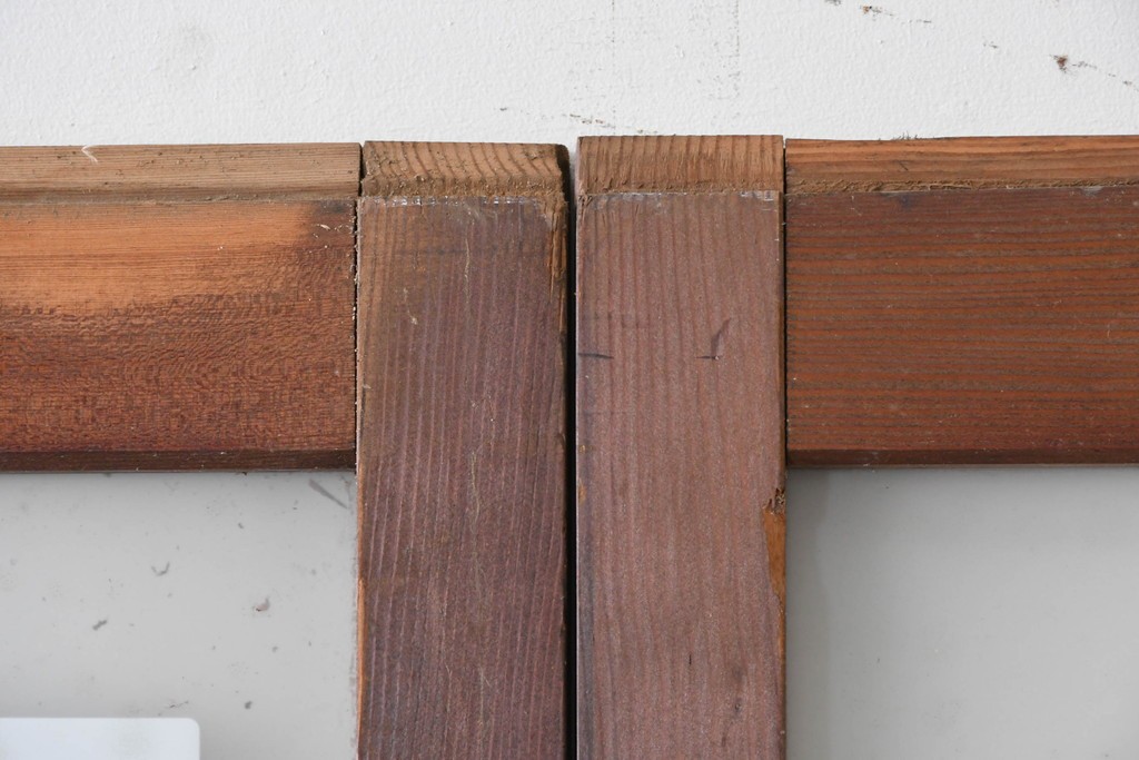 ヴィンテージ建具　昭和後期　背の高いガラス戸4枚セット　(R-086600)