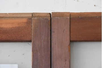 ヴィンテージ建具　昭和後期　背の高いガラス戸4枚セット　(R-086600)