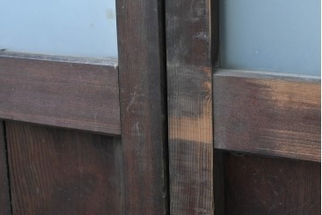 ヴィンテージ建具　昭和後期　背の高いガラス戸4枚セット　(R-086600)