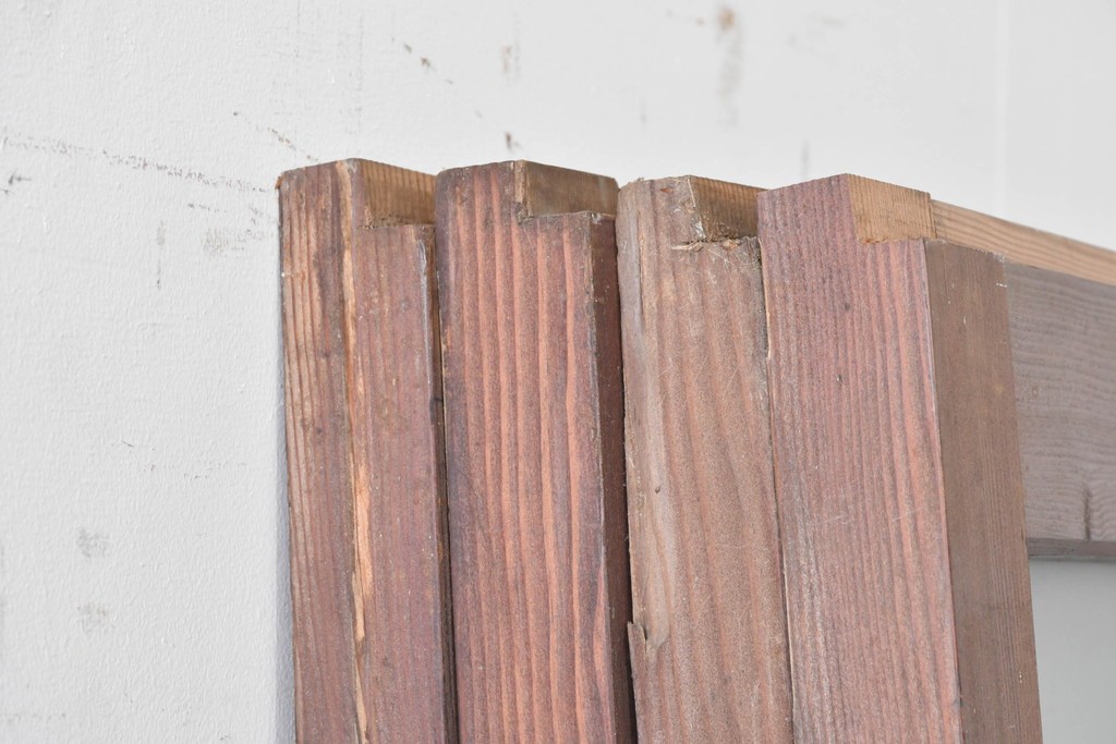 ヴィンテージ建具　昭和後期　背の高いガラス戸4枚セット　(R-086600)