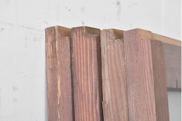 ヴィンテージ建具　昭和後期　背の高いガラス戸4枚セット　(R-086600)