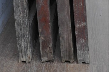 ヴィンテージ建具　昭和後期　背の高いガラス戸4枚セット　(R-086600)